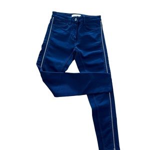 Sandro Denim Side Zip Pants
